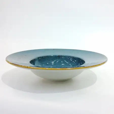 #KK9018-BL; Ceramic 10 inches pasta plat..