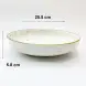 #KK9025-WT; Ceramic 10 inches deep round plate