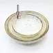 #KK9049-WT; Ceramic 7 inches round deep plate