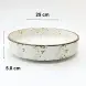 #KK9056-WT; Ceramic 10 inches round deep plate