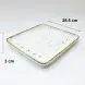 #KK9094-WT; Ceramic 10 inches square plate