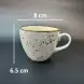 #KKE190-WT; Ceramic coffee cup with saucer 180ml