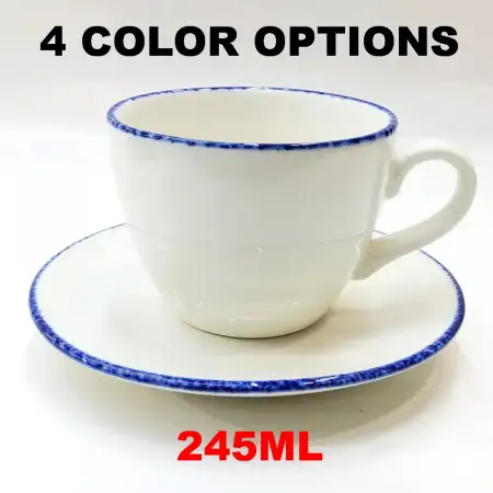 #KKE250; Ceramic coffee cup with saucer ..