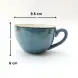 #KKEG220-BL; Ceramic coffee cup with saucer 220ml