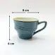 #KKW150-BL; Ceramic coffee cup with saucer 135ml