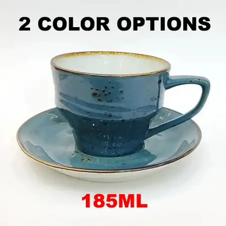 #KKW190; Ceramic coffee cup with saucer ..
