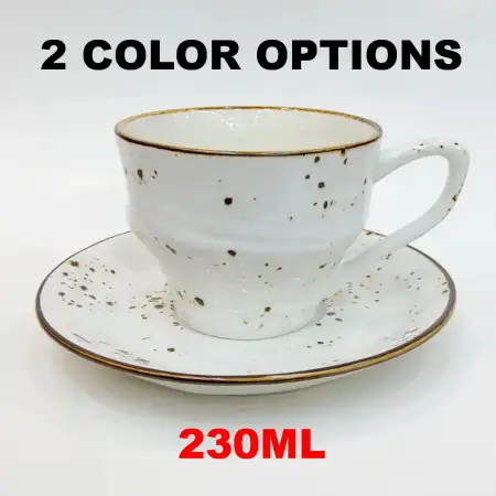 #KKW250; Ceramic coffee cup with saucer ..