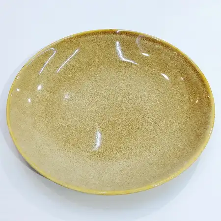 #KX9308; Ceramic 8.25 inches round plate..