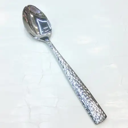 #LY001-3; Stainless steel dessert spoon..