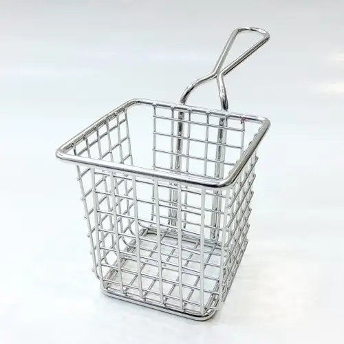 #MH-00185; Stainless Steel mini fries basket 8x8x8cm