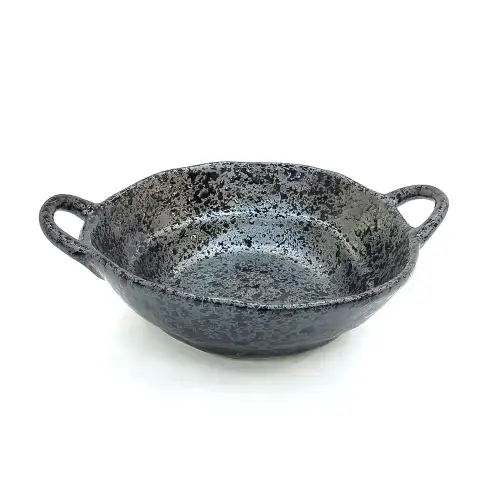 #NK-0654; Ceramic bowl 20cm with handle