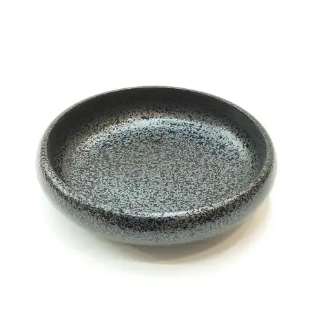 #NK-3502; Ceramic flat bowl 6 inches..