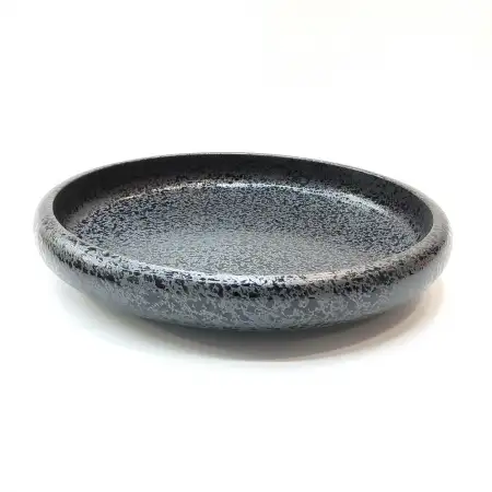 #NK-3519; Ceramic flat bowl 9.5 inches..
