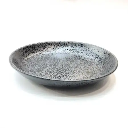 #NK-3854; Ceramic deep round plate 10 in..