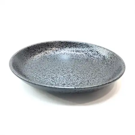 #NK-3878; Ceramic deep round plate 8 inc..