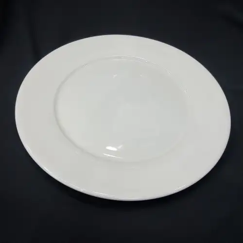 #CW8996; Ceramic round plate 8 inches White 
