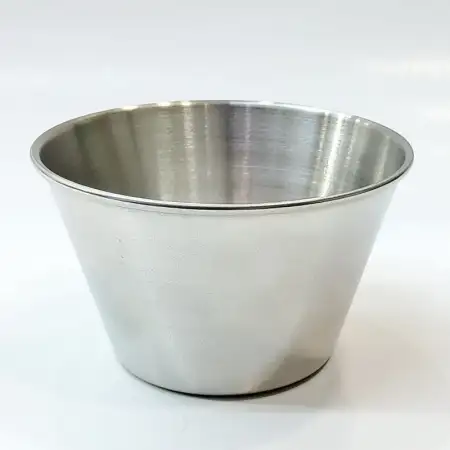 #S8250; Stainless steel sauce dish 8.4x5..