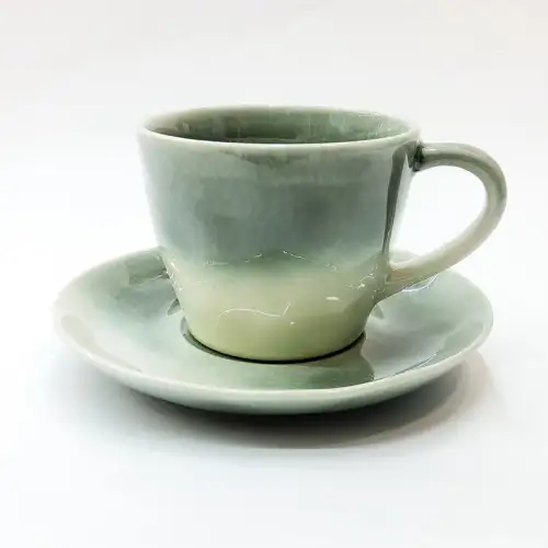 #SA7630; Ceramic coffee cup with saucer 190ml