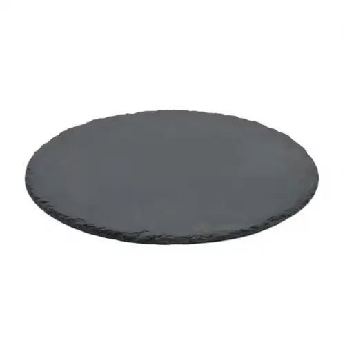 #SLT30R; Slate serving board round 30cm