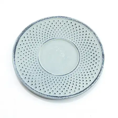 #SQ3673-G2; Cast iron cup saucer #G. Gre..