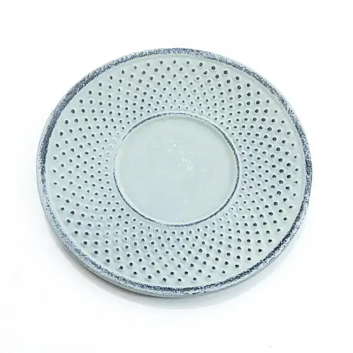 #SQ3673-G2; Cast iron cup saucer #G. Green 