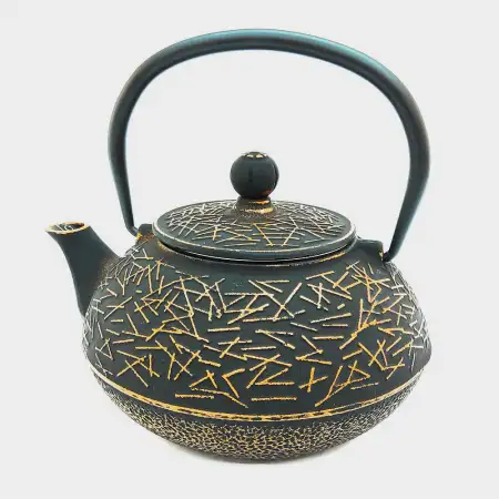 #SQ9191; Cast iron tea pot 0.9L #B+G    ..