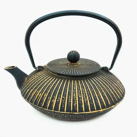 #SQ9238; Cast iron tea pot 0.8L #B+G    ..