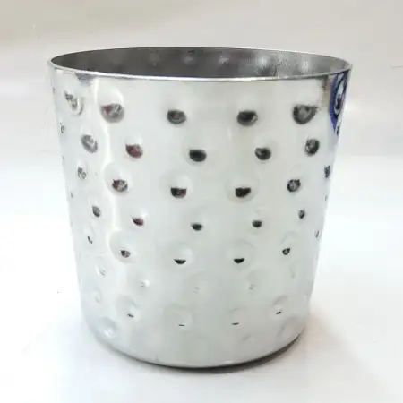 #SVH8-S;  Fries cup hammered 8.4x8.2cm S..