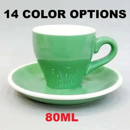#TL80; Coffee cup with saucer 80ml Tulip shape