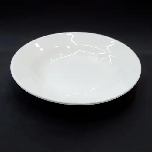#TP7; Ceramic soup plate 7 inches white