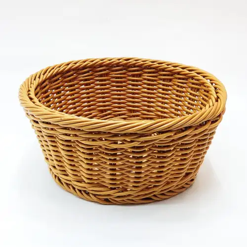#WK211695-BG; PP rattan basket round 20cm