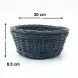 #WK211695-BK; PP rattan basket round 20cm