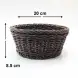 #WK211695-BN; PP rattan basket round 20cm