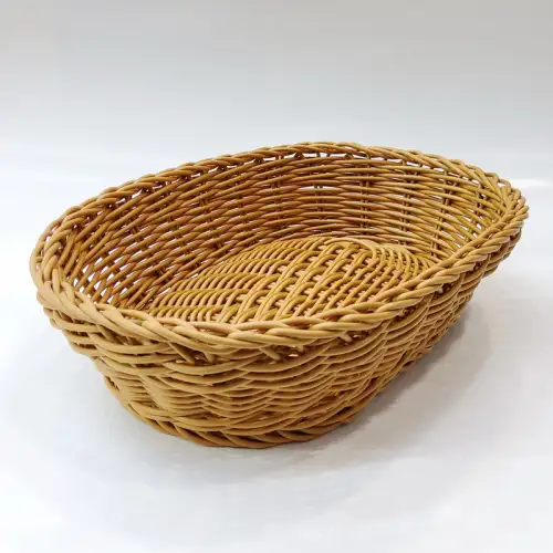 #WK251965-BG; PP rattan basket oval 25x19cm #WK251965-BG; PP rattan basket oval 25x19cm