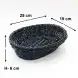 #WK251965-BK; PP rattan basket oval 25x19cm #WK251965-BK; PP rattan basket oval 25x19cm