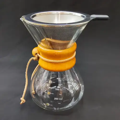 #WM1266-400; Glass coffee pot w.filter 0.4L