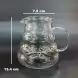 #WM1297-800; Glass coffee pot 800ml