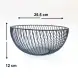 #YM3102B; Metal fruit basket black