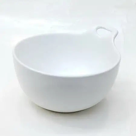 #YQ2683;  Ceramic salad bowl WT 4.5 inch..
