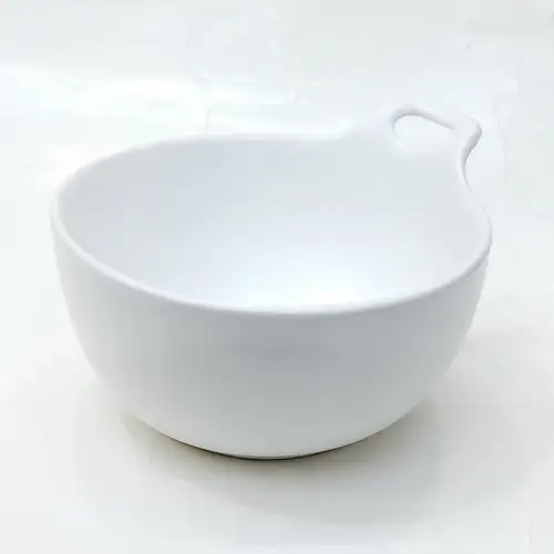 #YQ2683;  Ceramic salad bowl WT 4.5 inch