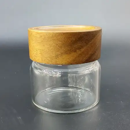 #YR65-120; Glass airtight jar 120ml..