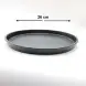 #YY2003; Cast iron pan 26cm round + wood