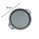 #YY2011; Cast iron pan 23cm round + wood