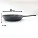 #YY2150-20W; Cast iron pan round 20cm with wood tray