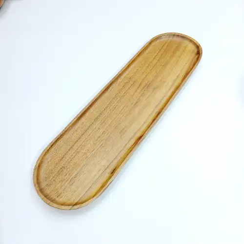 #AC5014;  Acacia wood plate 50x14cm