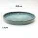 Ceramic Deep Plate 12 Inches Rustic Speckle Blue
