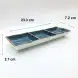 Ceramic 3-Compartment Sauce Dish 9 Inches - Rustic Speckle Blue Ceramic 3-Compartment Sauce Dish 9 Inches - Rustic Speckle Blue