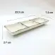 Ceramic 3-Compartment Sauce Dish 9 Inches - Rustic Speckle White Ceramic 3-Compartment Sauce Dish 9 Inches - Rustic Speckle White