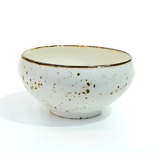 Ceramic Bowl 4 Inches - Rustic Speckle White