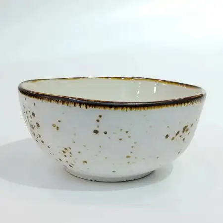 Ceramic Bowl 4.5 inches - Rustic Speckle White